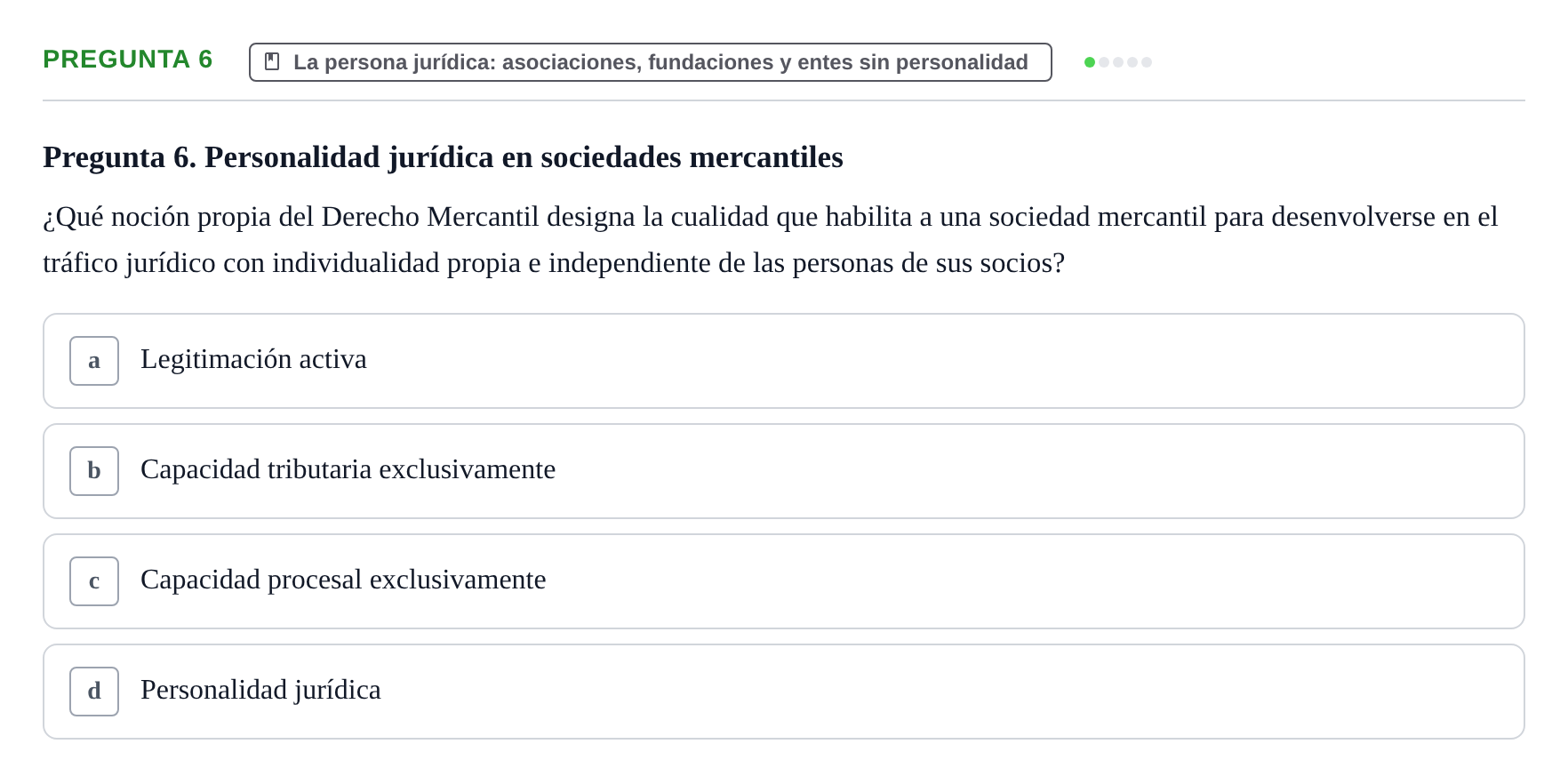 Enunciado: Pregunta 6