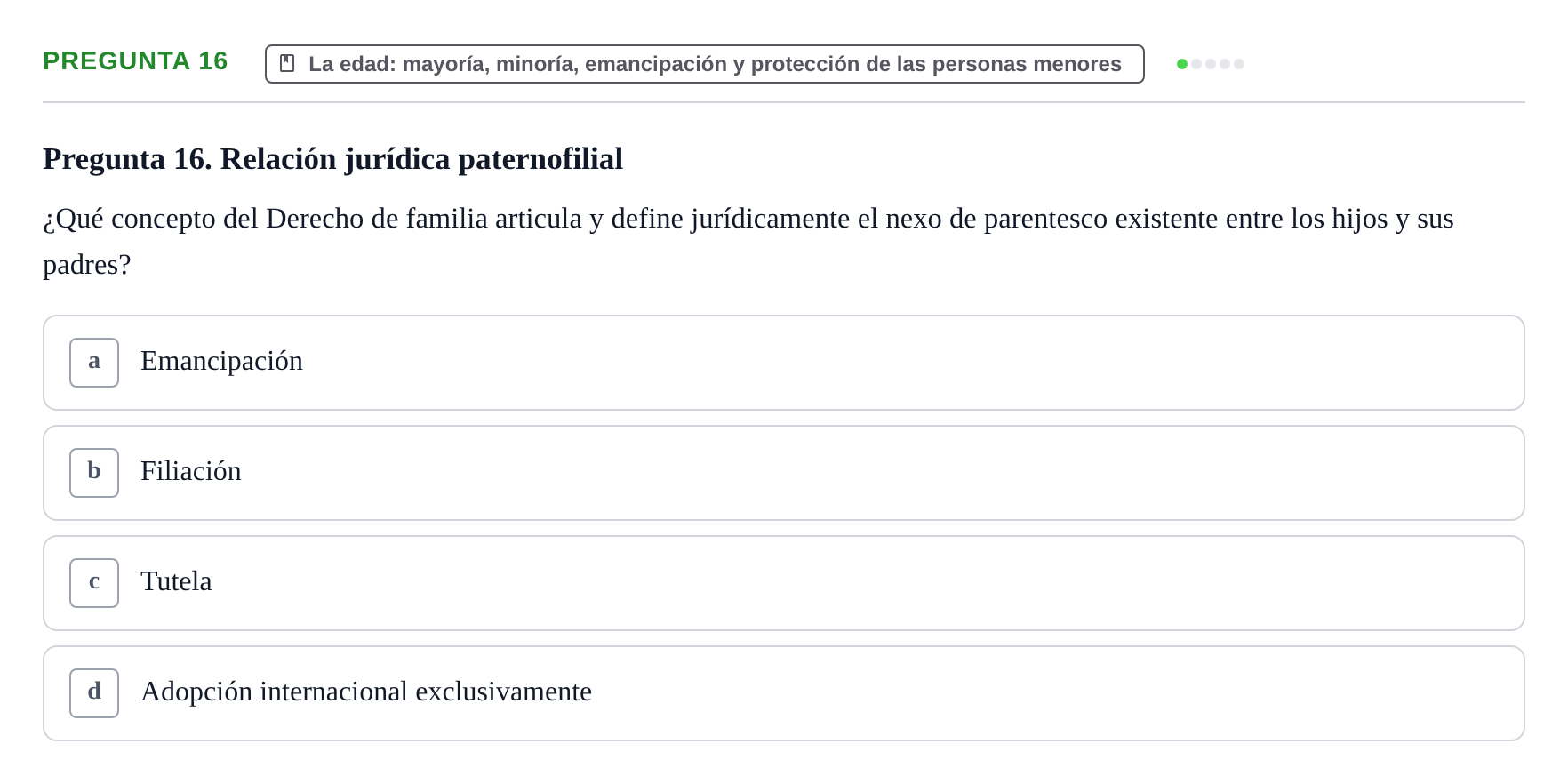 Enunciado: Pregunta 16