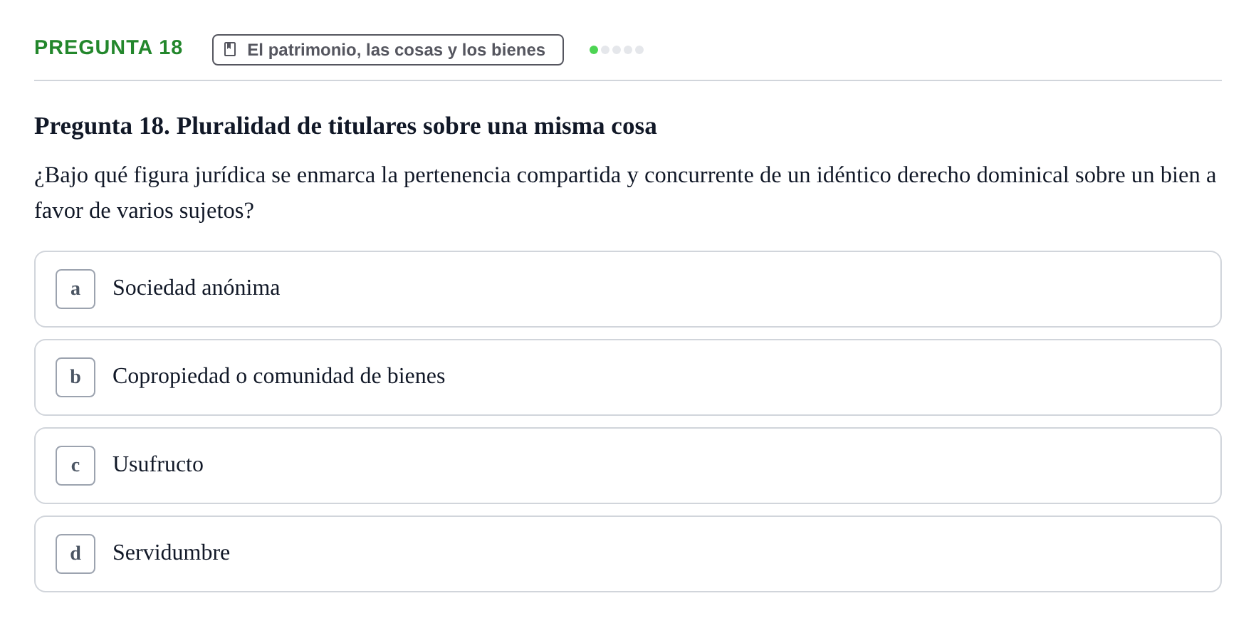 Enunciado: Pregunta 18