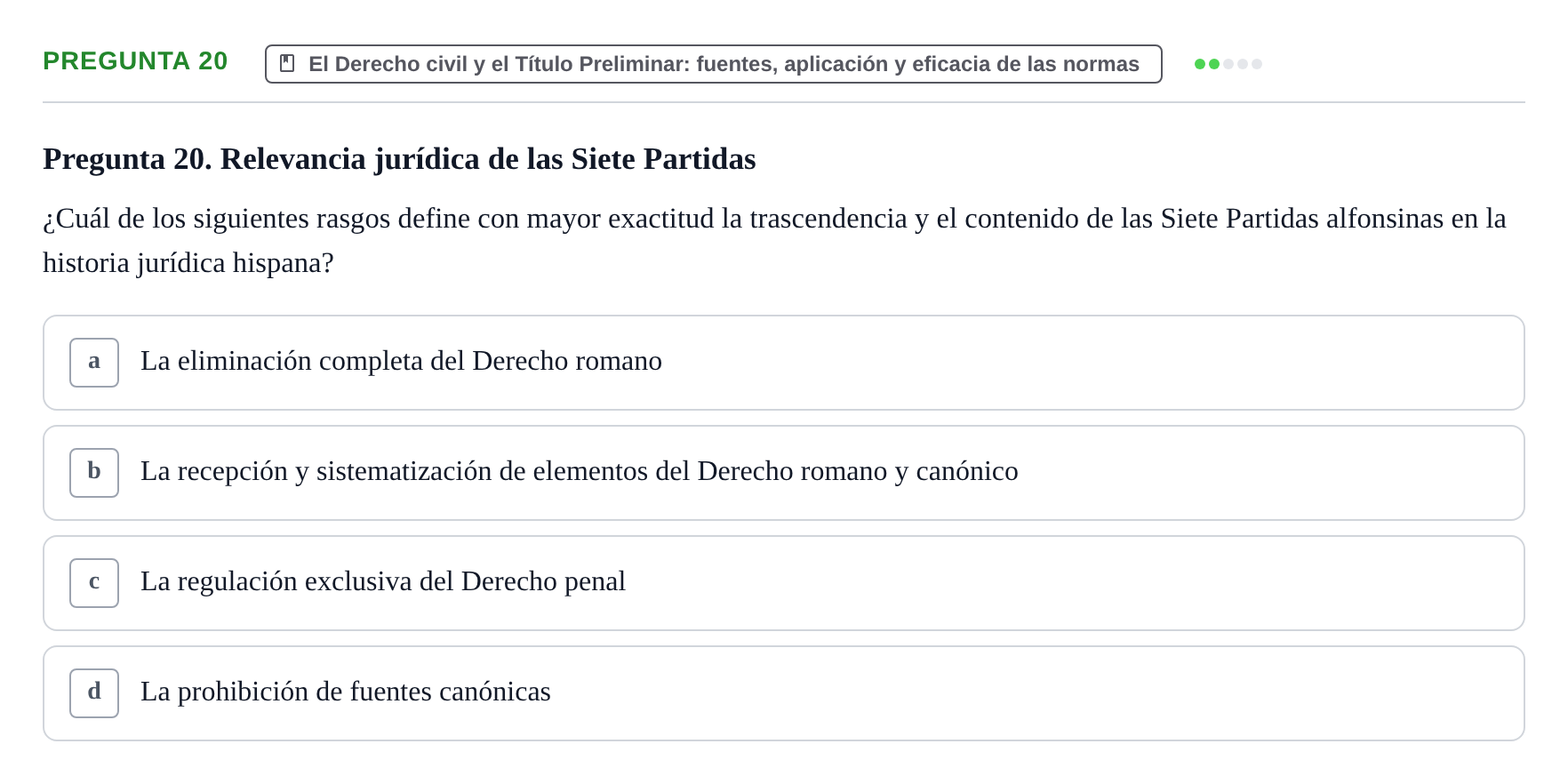 Enunciado: Pregunta 20