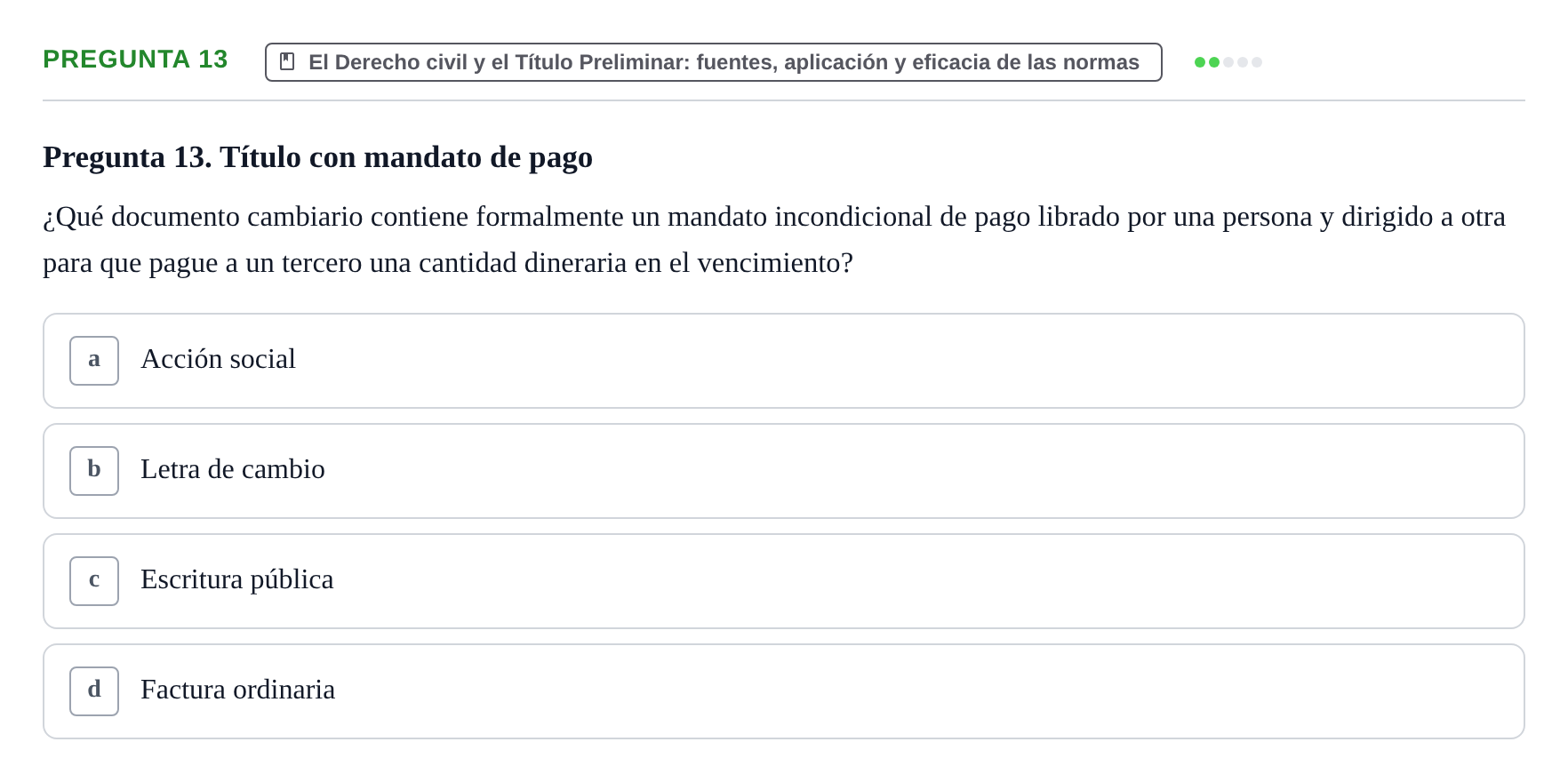 Enunciado: Pregunta 13