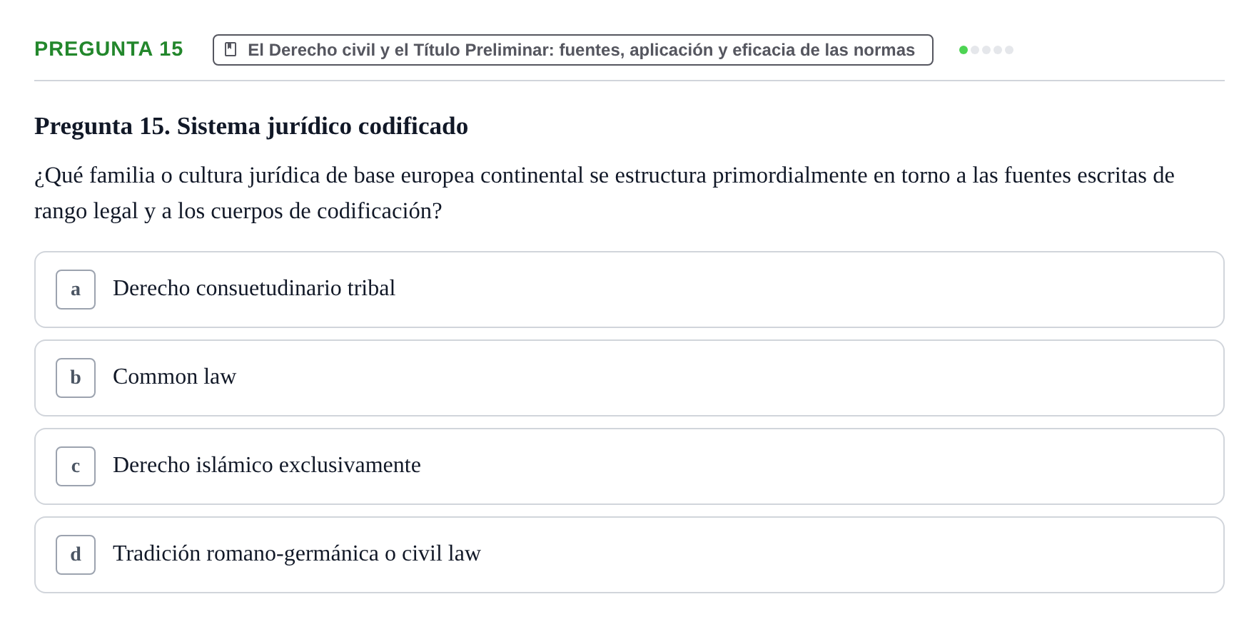 Enunciado: Pregunta 15