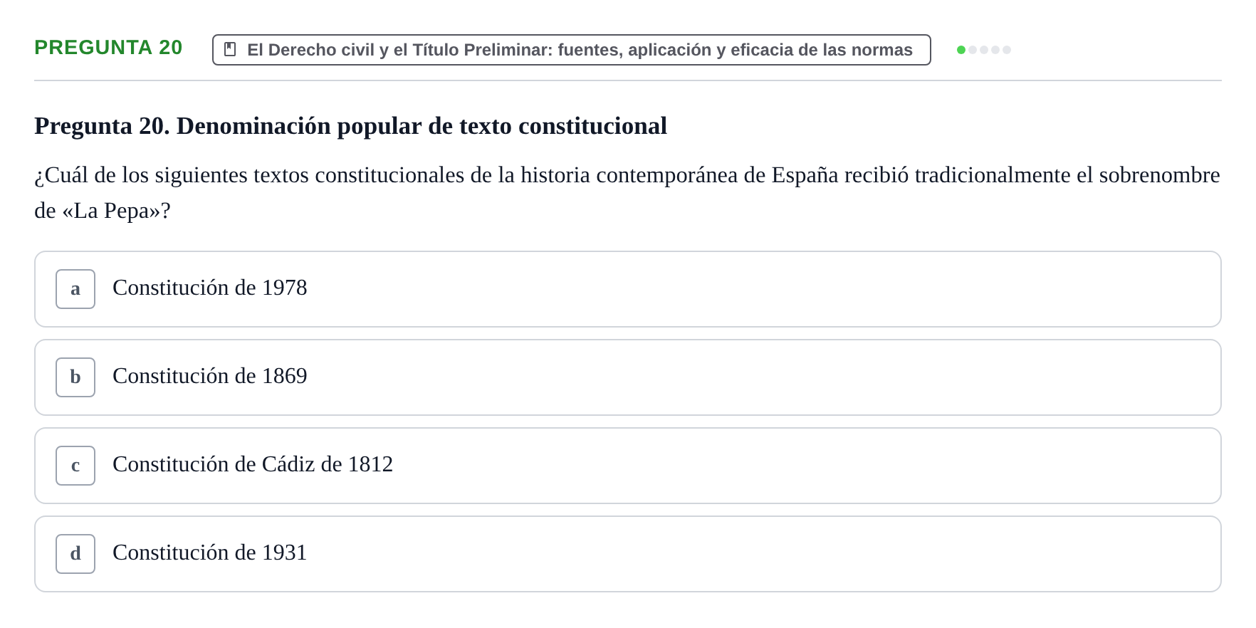 Enunciado: Pregunta 20