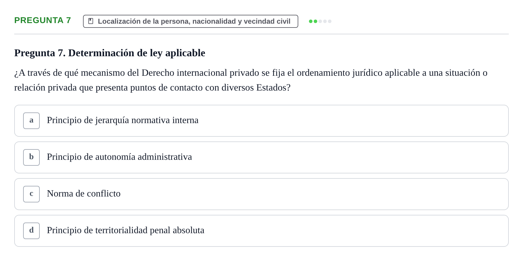 Enunciado: Pregunta 7
