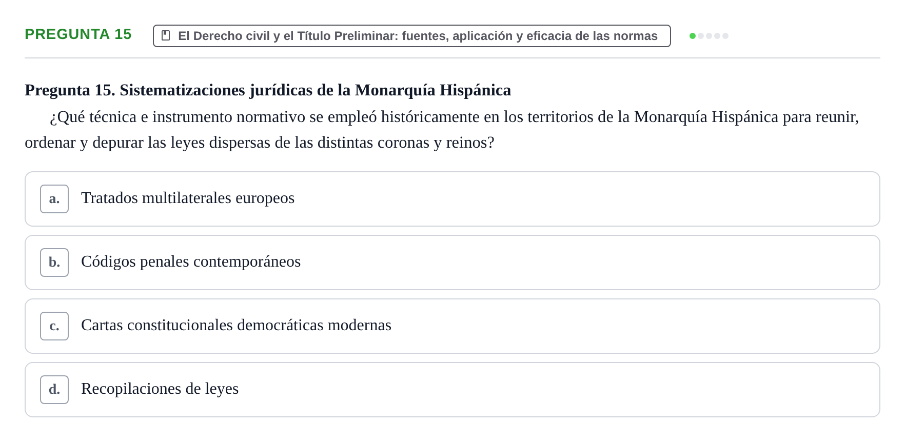 Enunciado: Pregunta 15