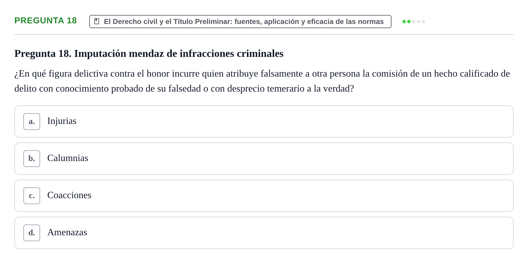 Enunciado: Pregunta 18