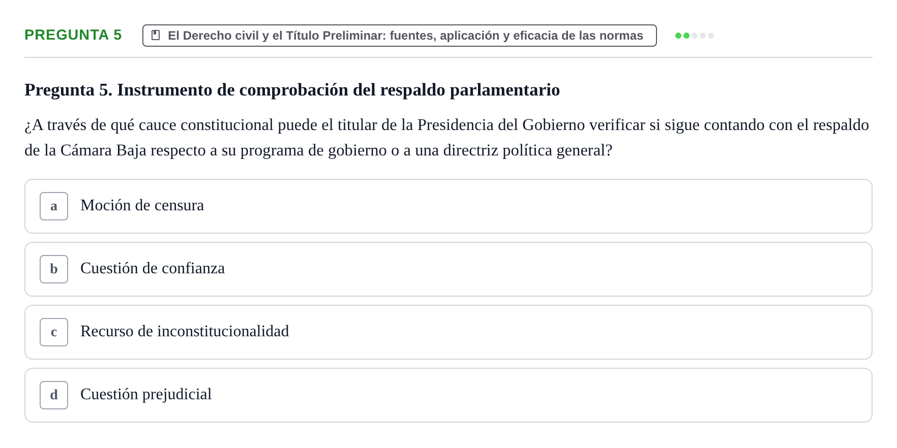 Enunciado: Pregunta 5