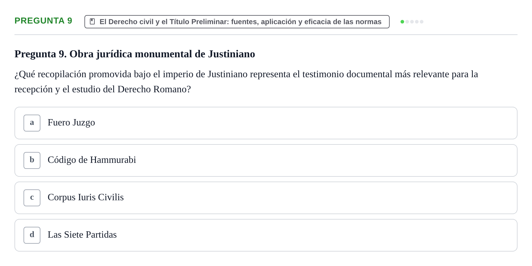 Enunciado: Pregunta 9
