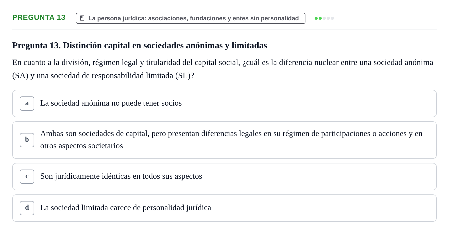 Enunciado: Pregunta 13