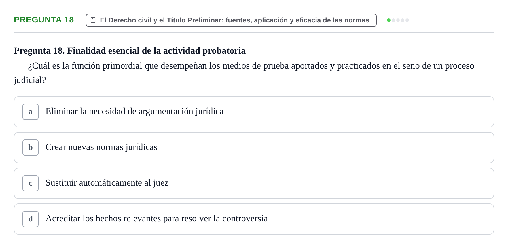 Enunciado: Pregunta 18