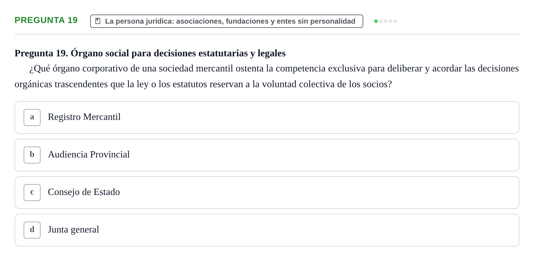 Enunciado: Pregunta 19