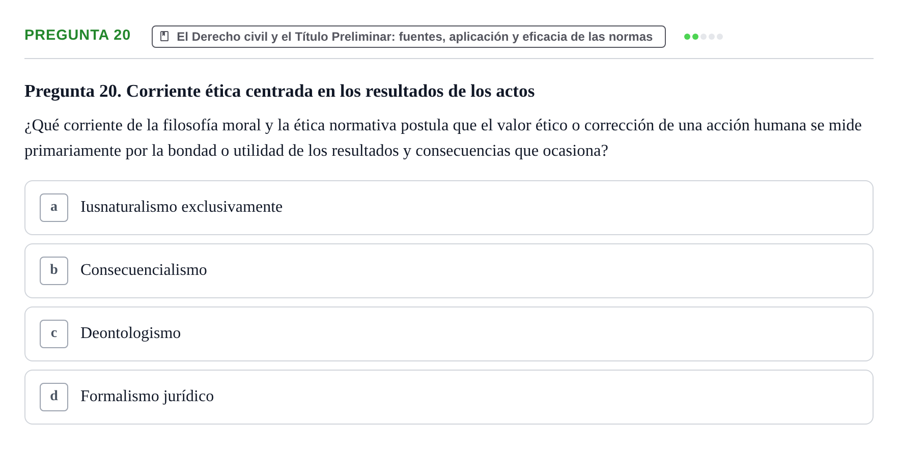 Enunciado: Pregunta 20