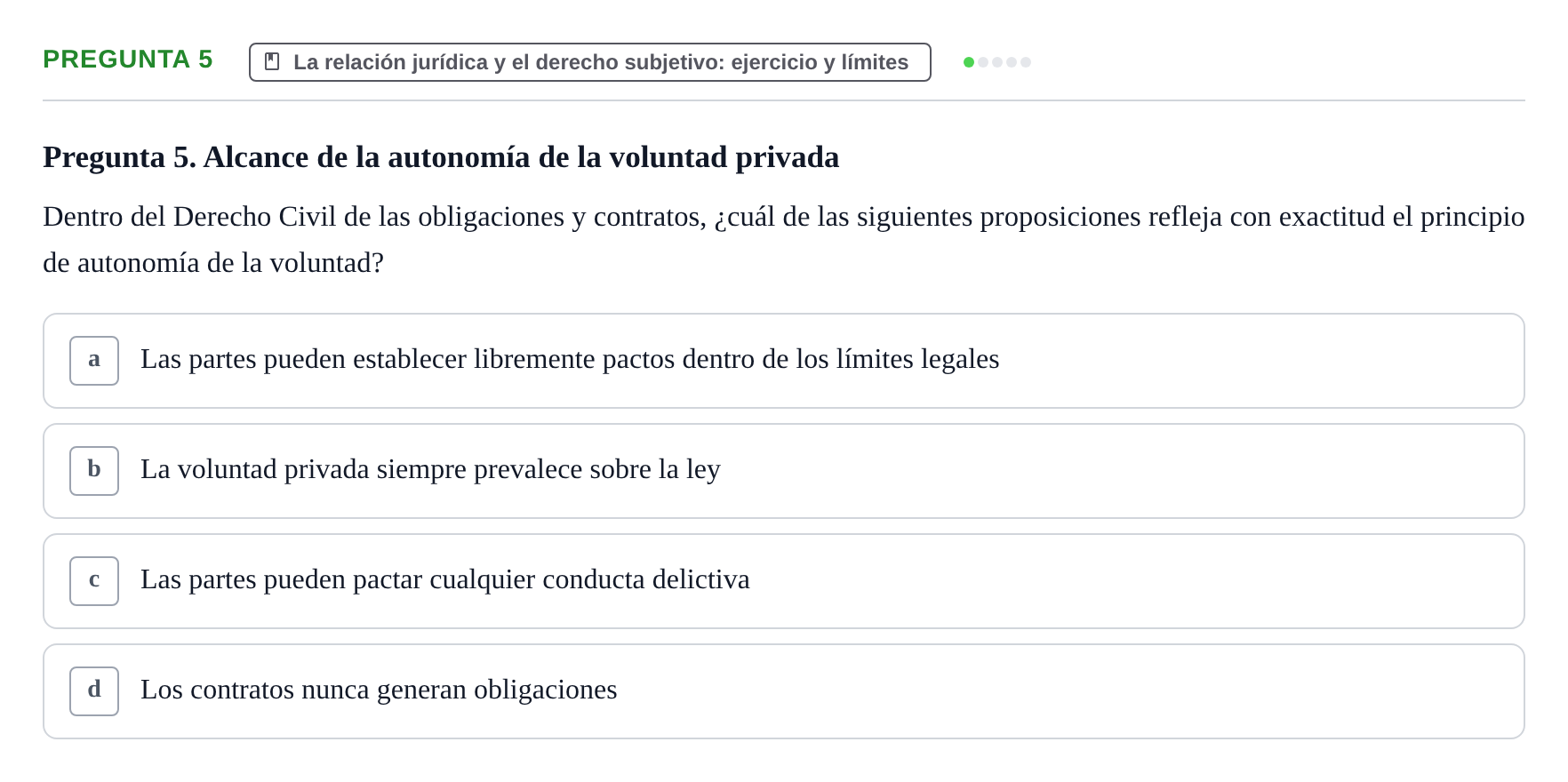 Enunciado: Pregunta 5