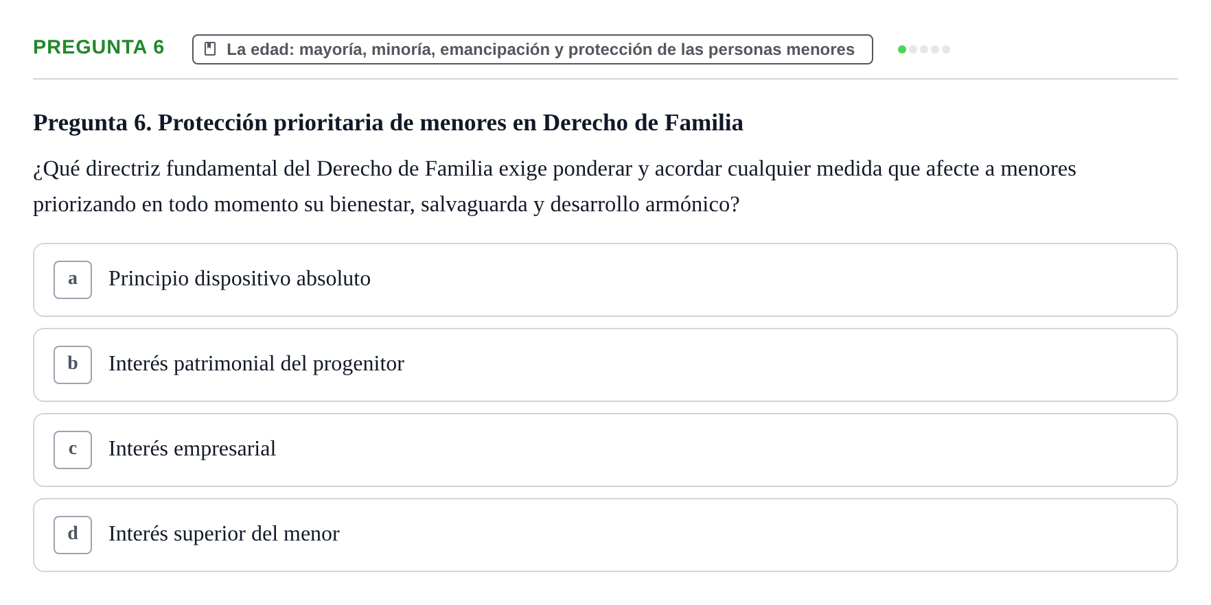 Enunciado: Pregunta 6