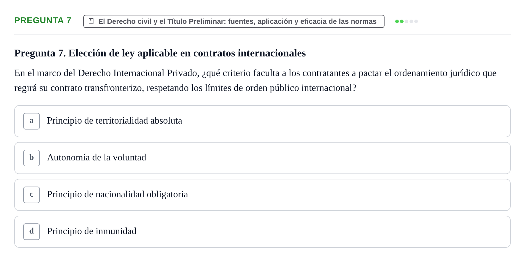 Enunciado: Pregunta 7