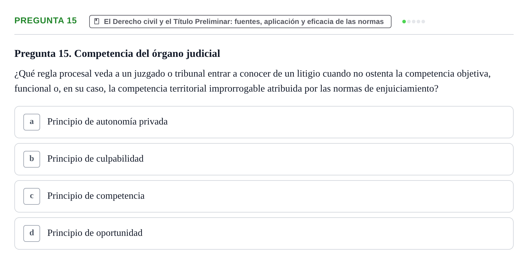 Enunciado: Pregunta 15
