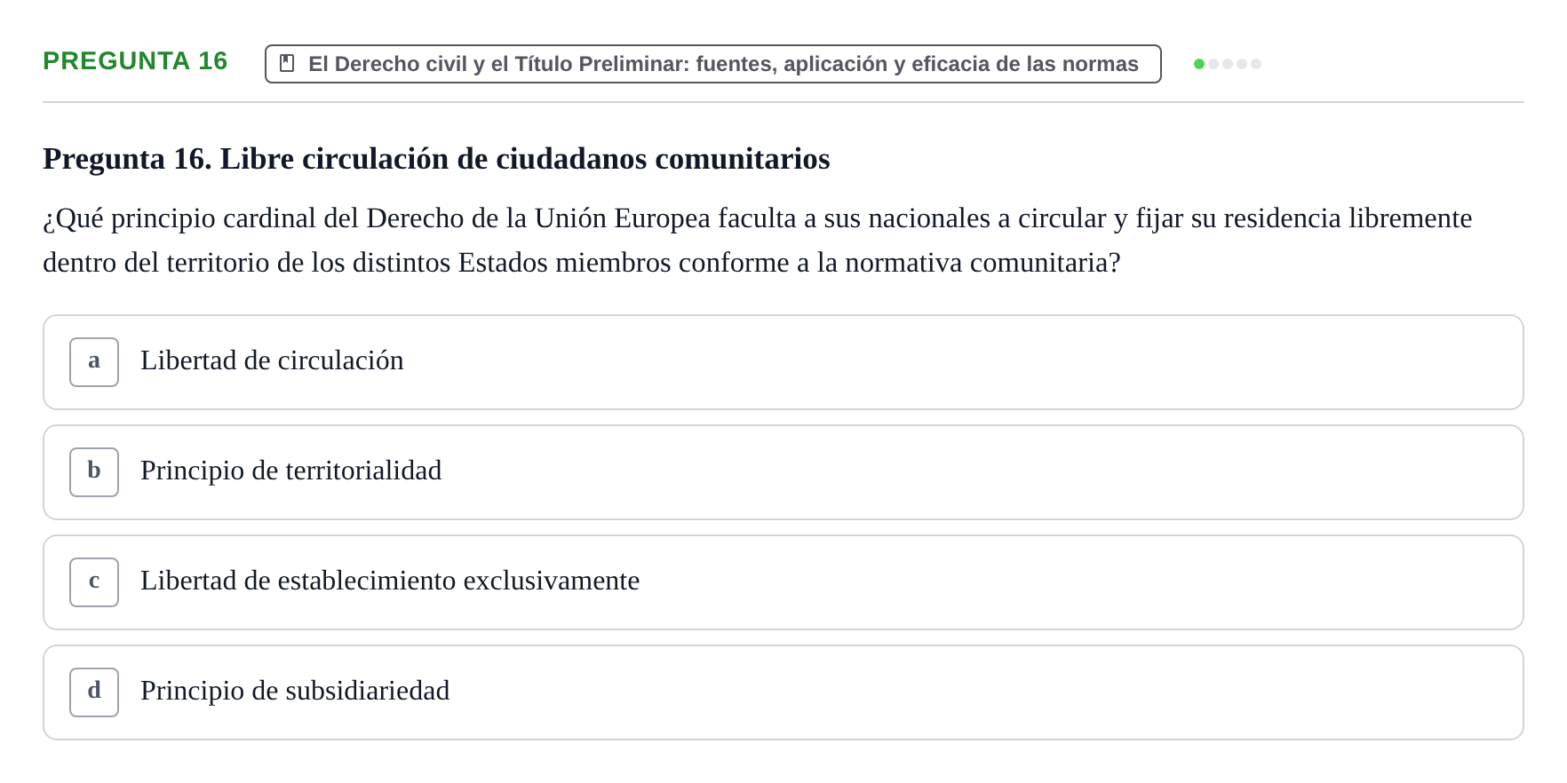 Enunciado: Pregunta 16