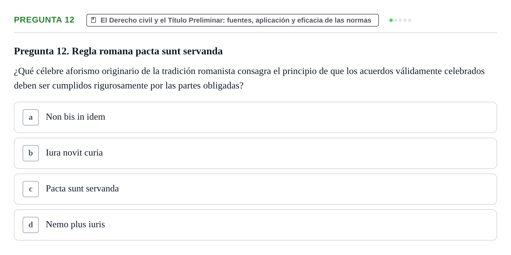 Enunciado: Pregunta 12