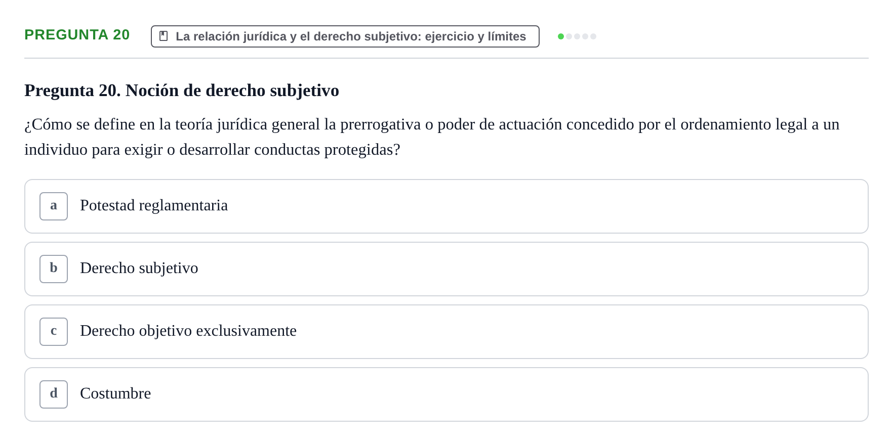 Enunciado: Pregunta 20