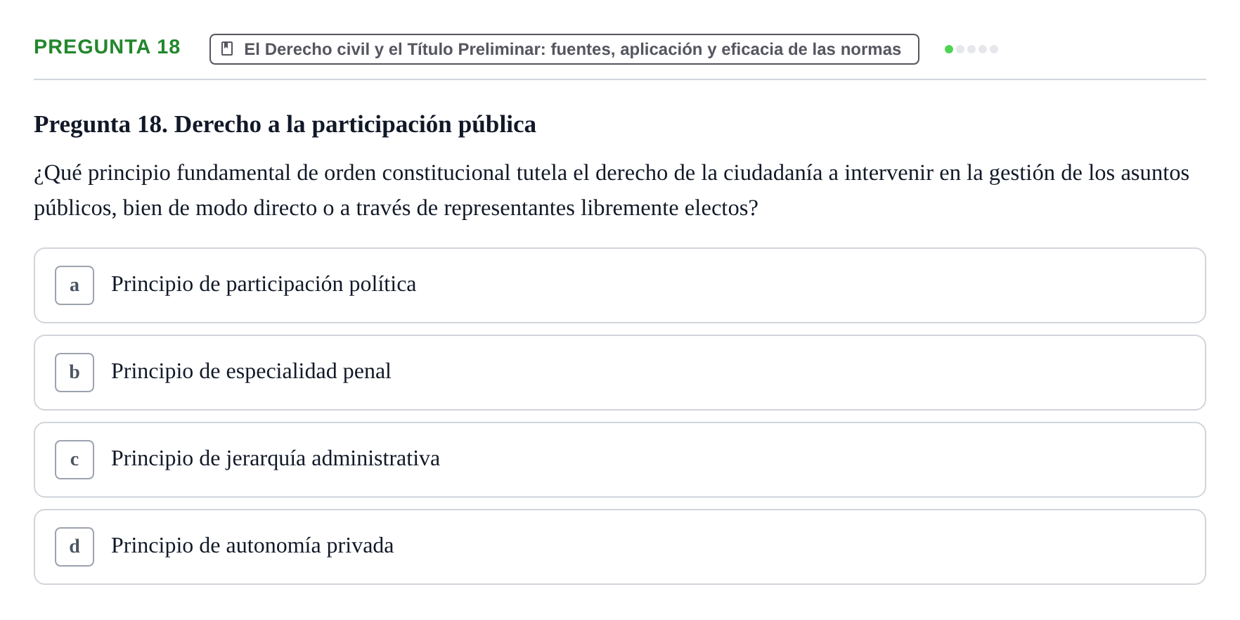 Enunciado: Pregunta 18