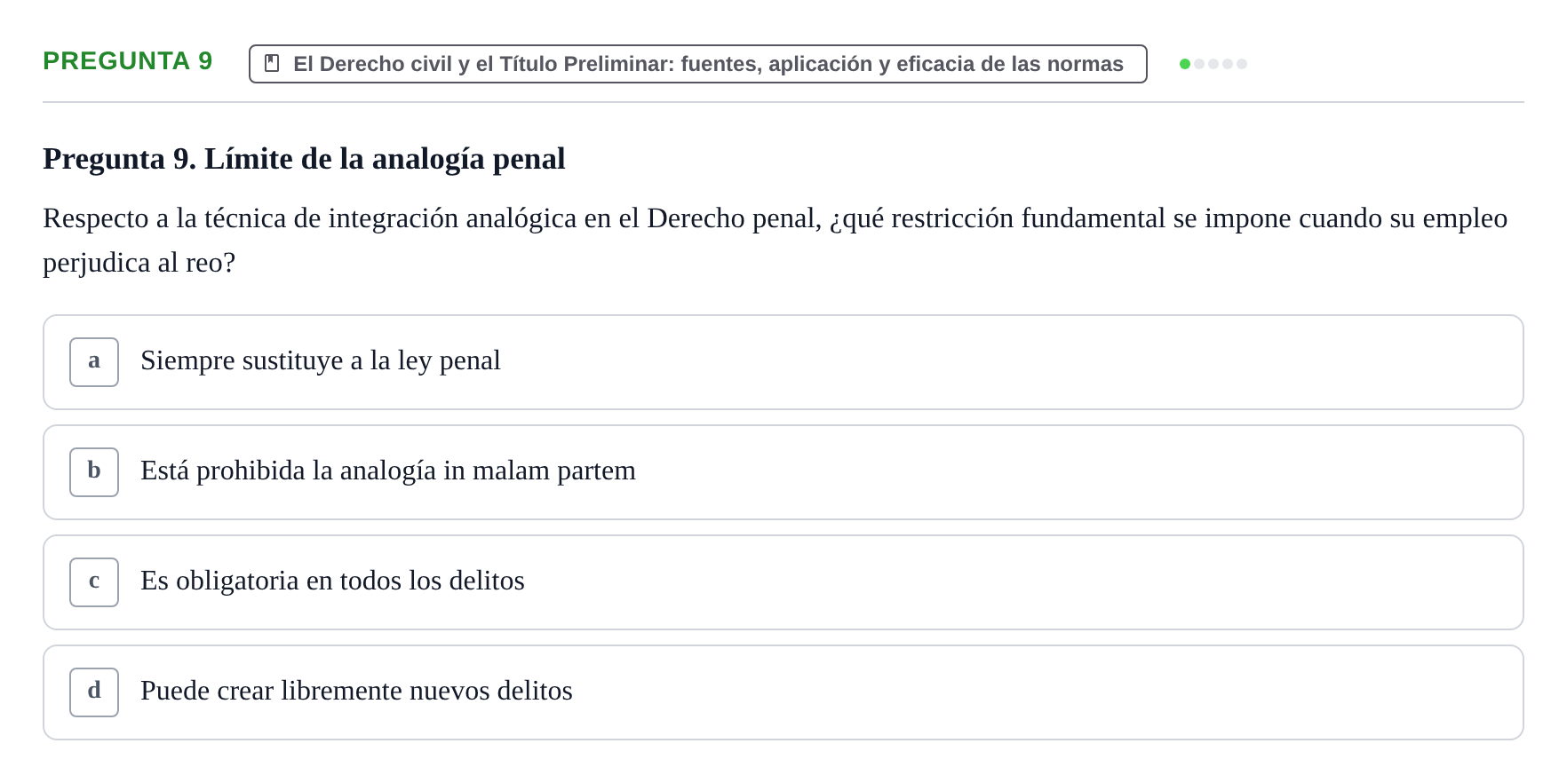 Enunciado: Pregunta 9