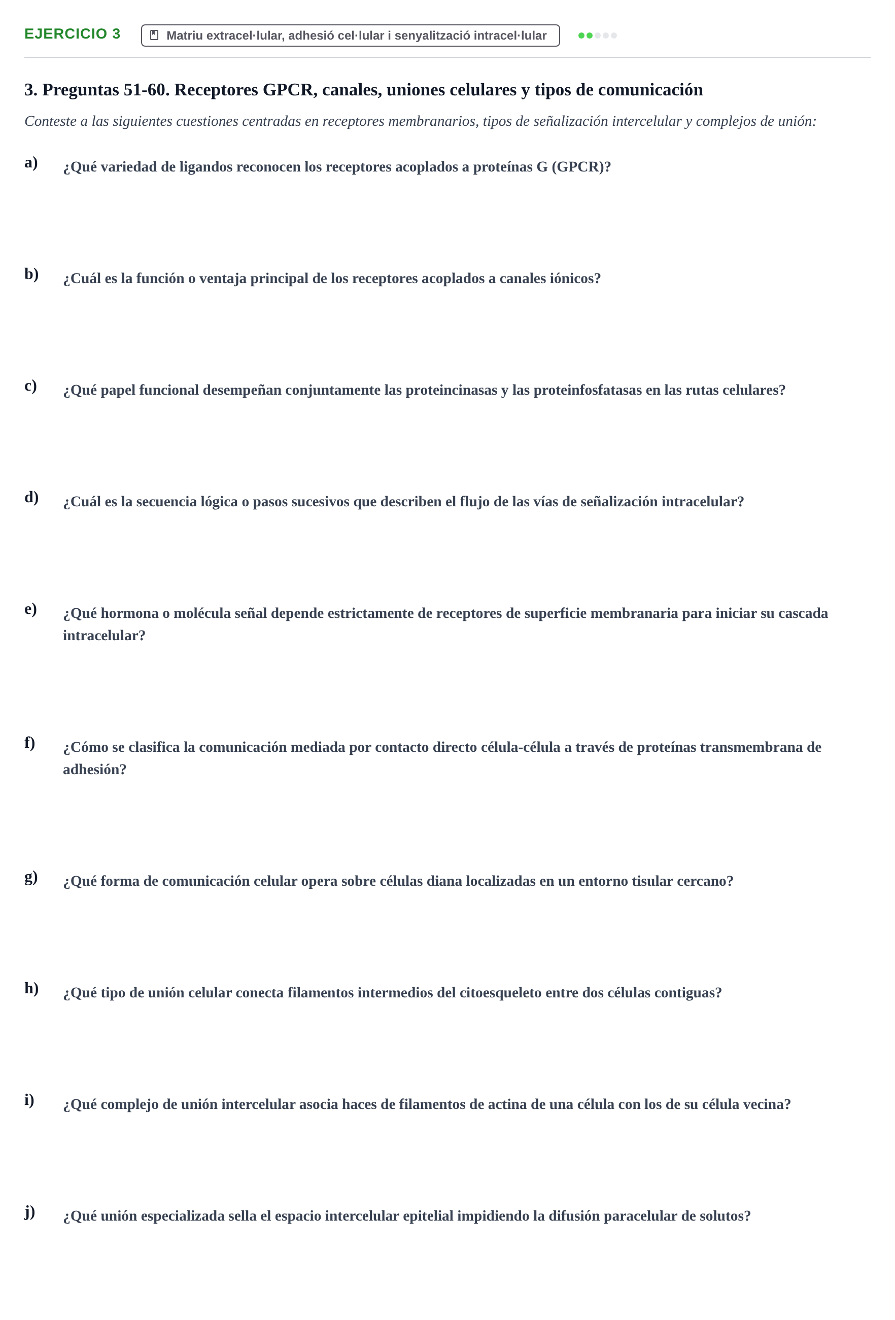 Enunciado: Problema 3 · Biología Celular UB Examen Parcial de Biología Celular: Membrana, Termodinámica y Señalización