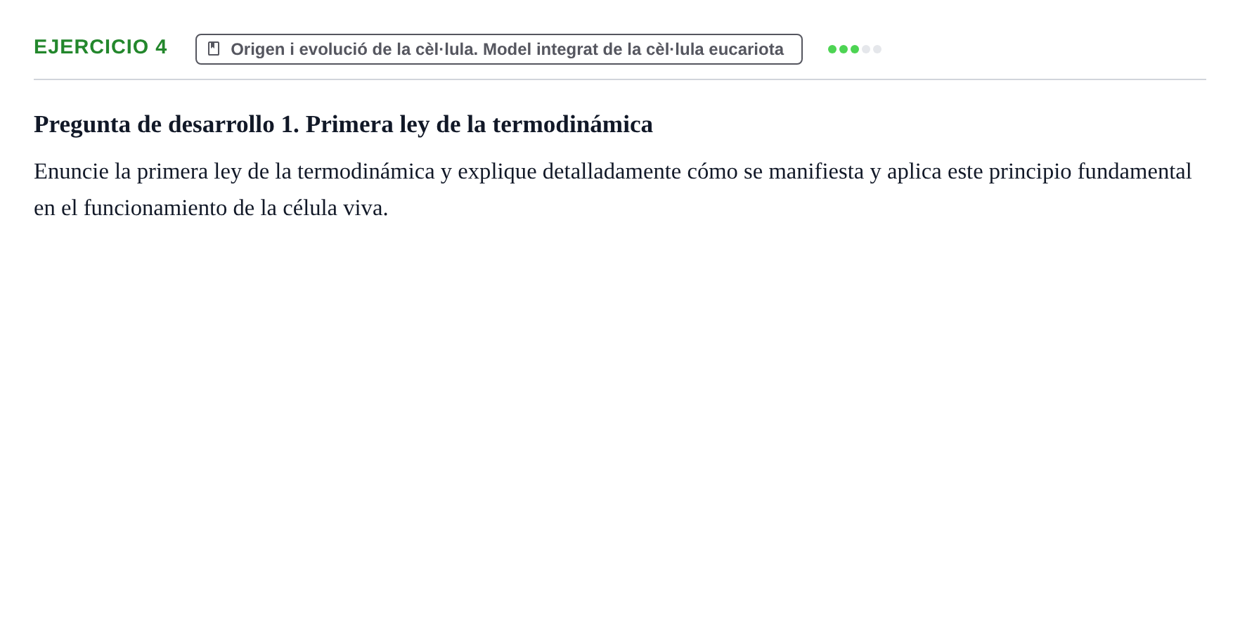 Enunciado: Problema 4 · Biología Celular UB Examen Parcial de Biología Celular: Membrana, Termodinámica y Señalización