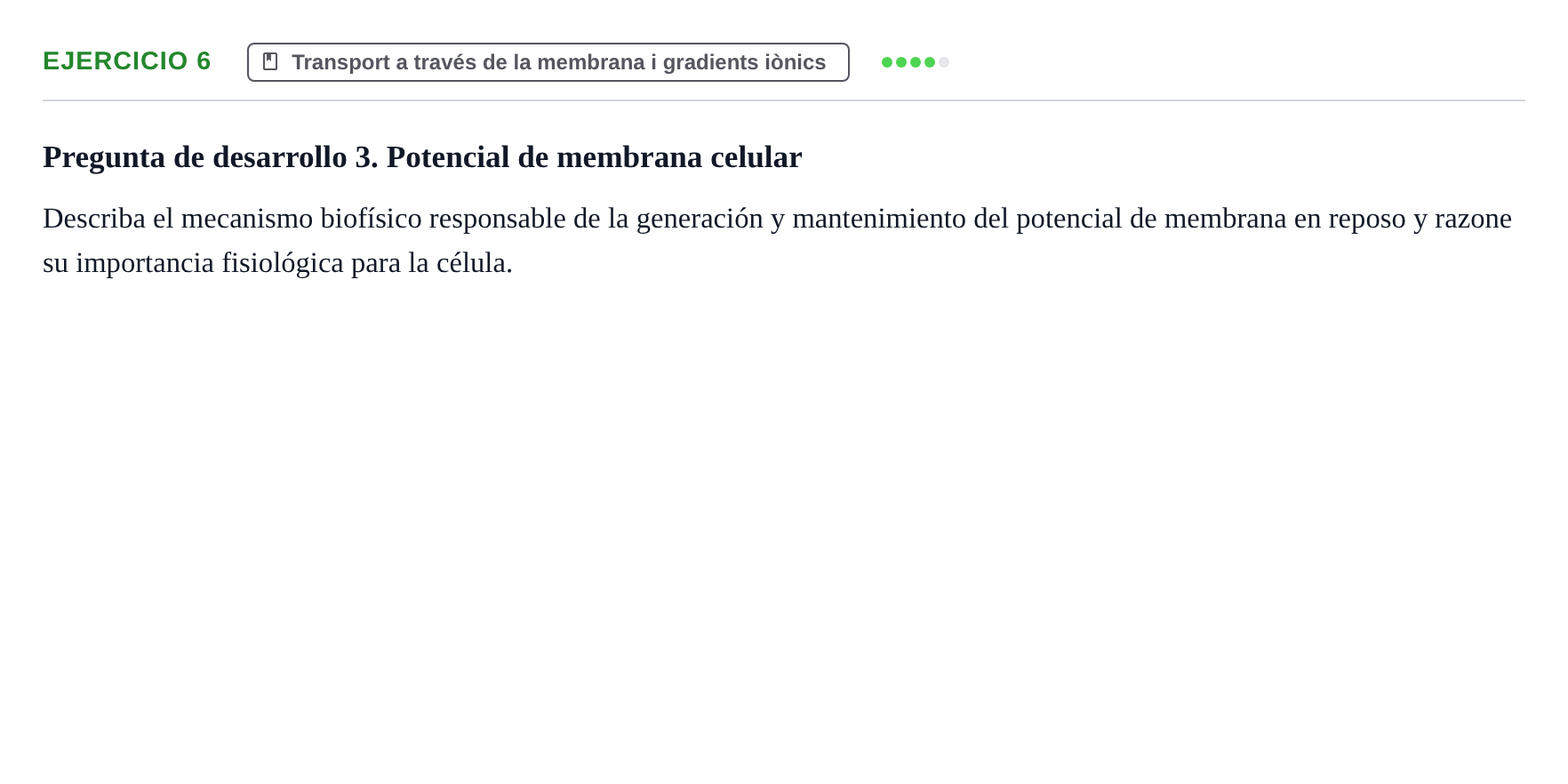 Enunciado: Problema 6 · Biología Celular UB Examen Parcial de Biología Celular: Membrana, Termodinámica y Señalización