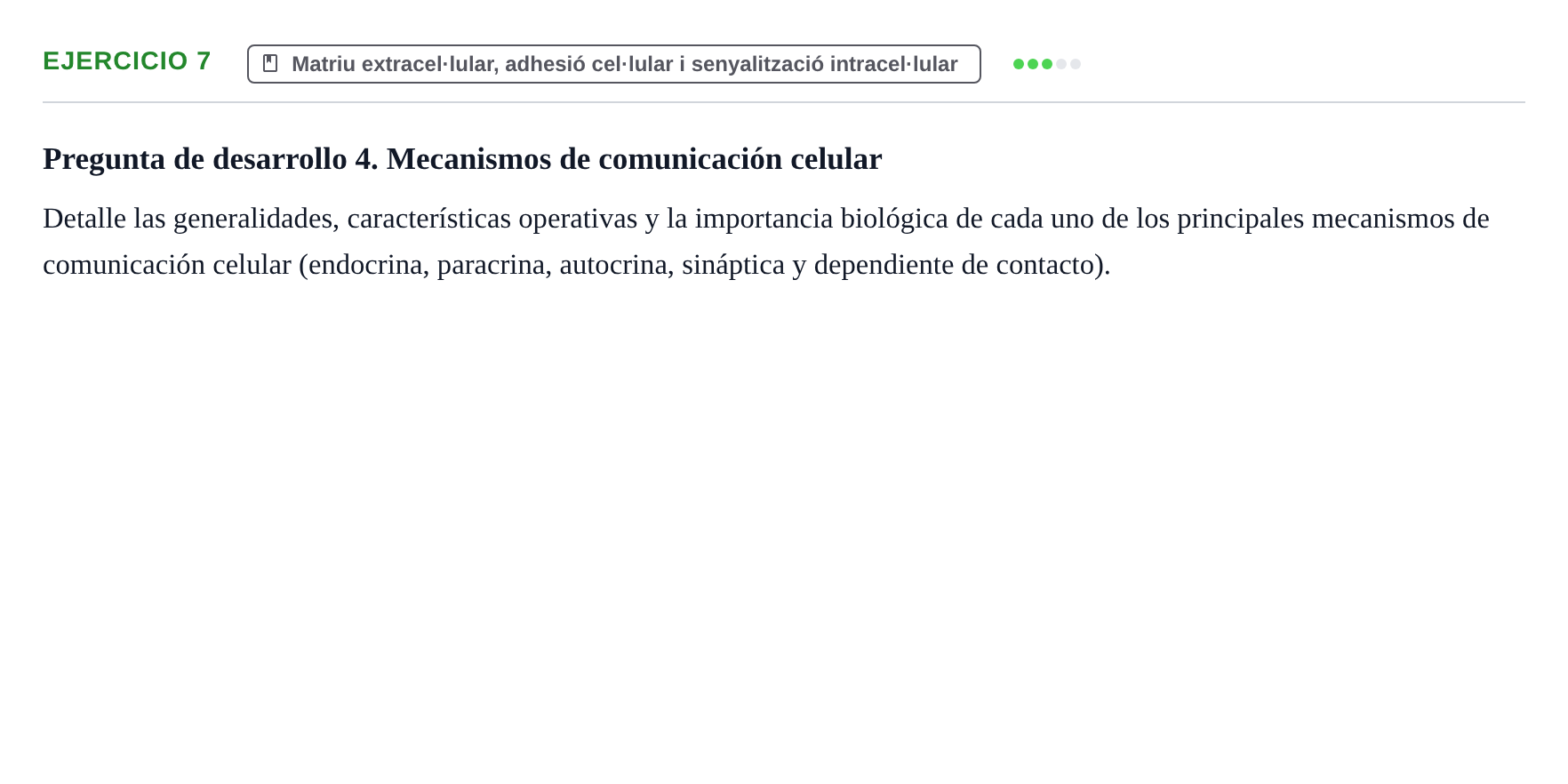 Enunciado: Problema 7 · Biología Celular UB Examen Parcial de Biología Celular: Membrana, Termodinámica y Señalización