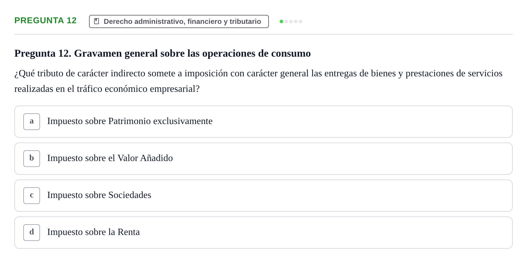 Enunciado: Pregunta 12