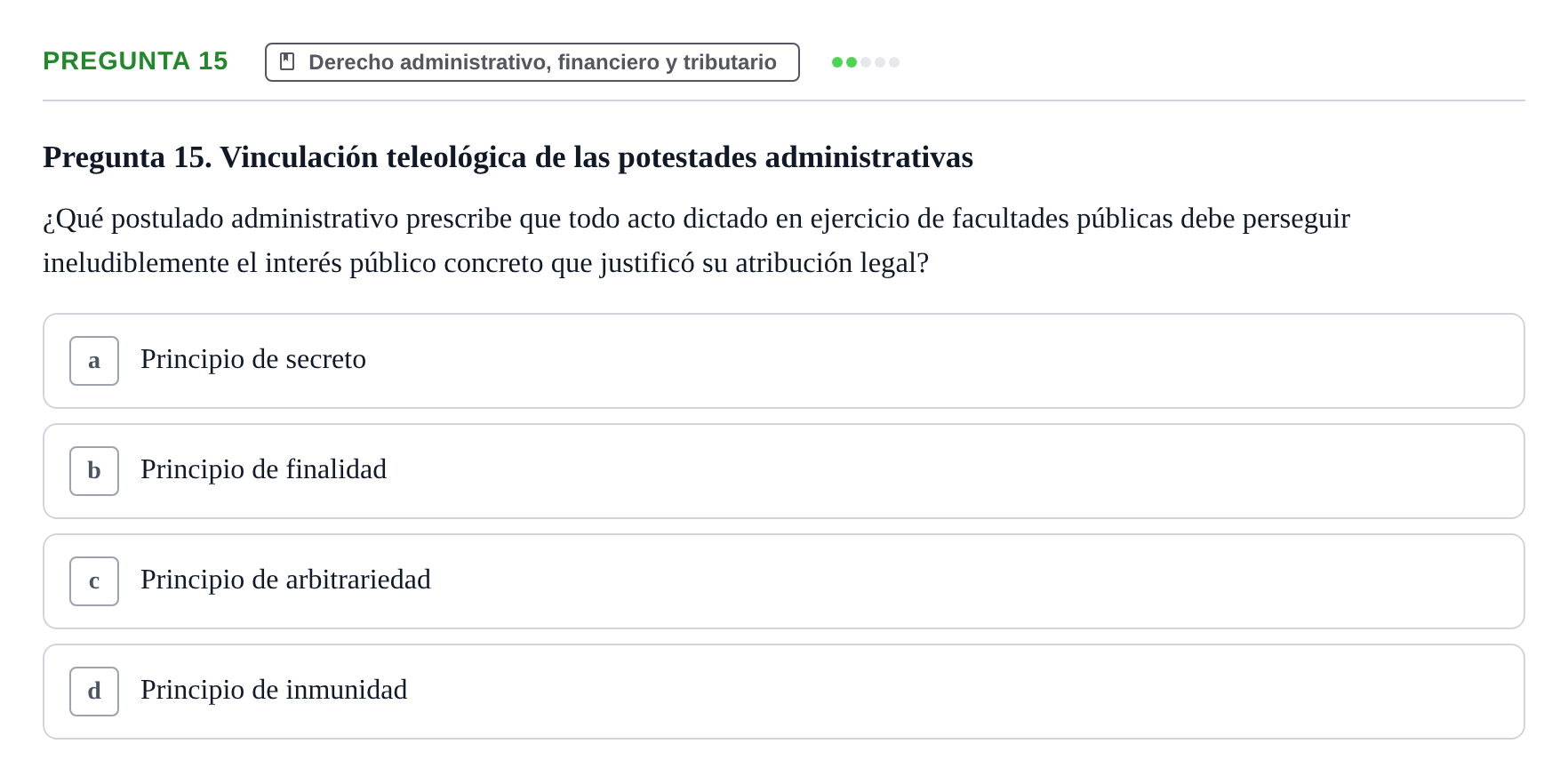 Enunciado: Pregunta 15