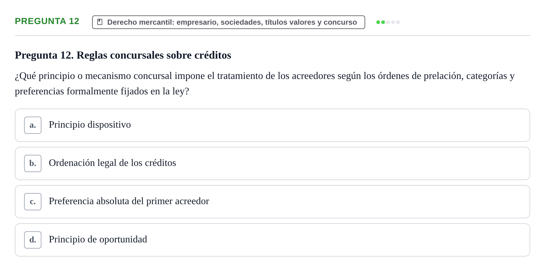 Enunciado: Pregunta 12