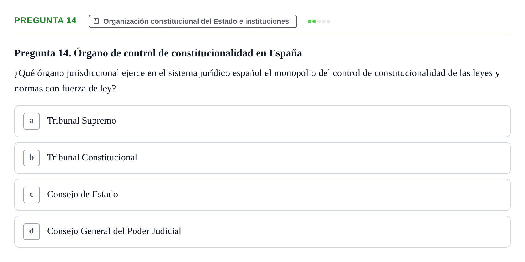 Enunciado: Pregunta 14