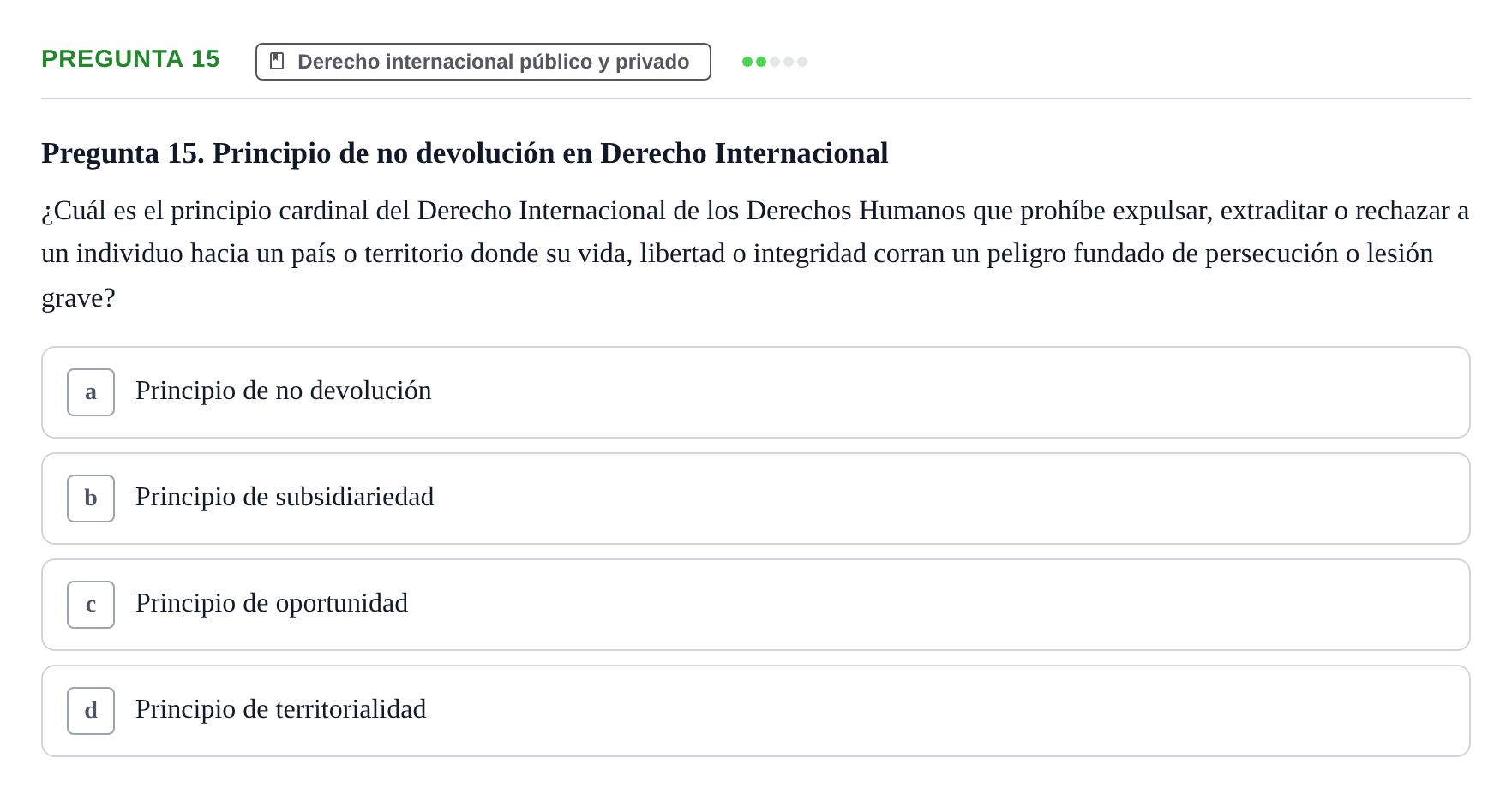 Enunciado: Pregunta 15
