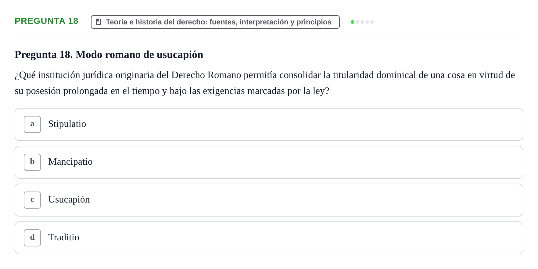 Enunciado: Pregunta 18