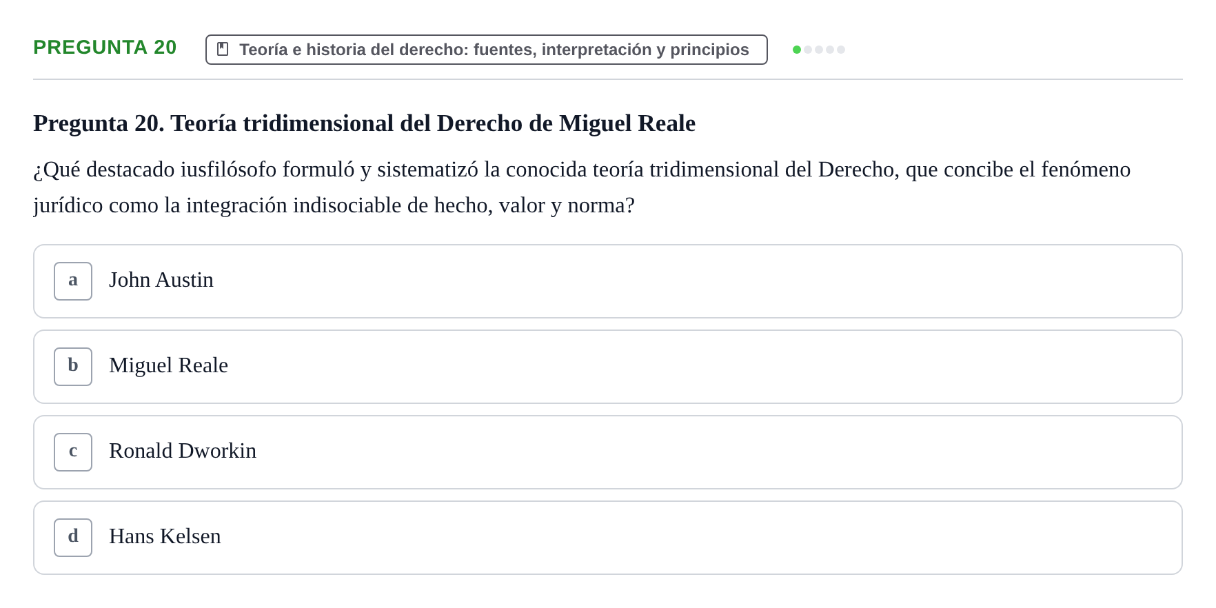 Enunciado: Pregunta 20