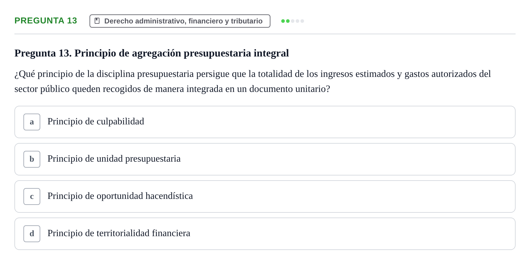 Enunciado: Pregunta 13