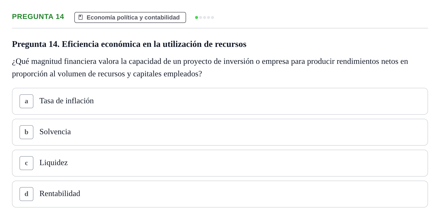Enunciado: Pregunta 14