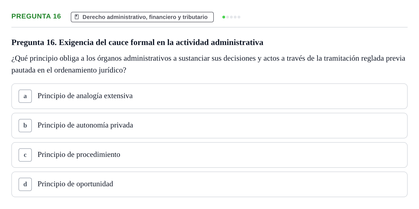 Enunciado: Pregunta 16