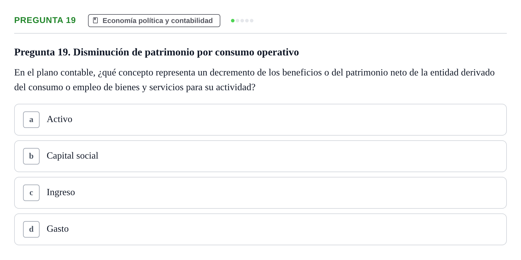 Enunciado: Pregunta 19
