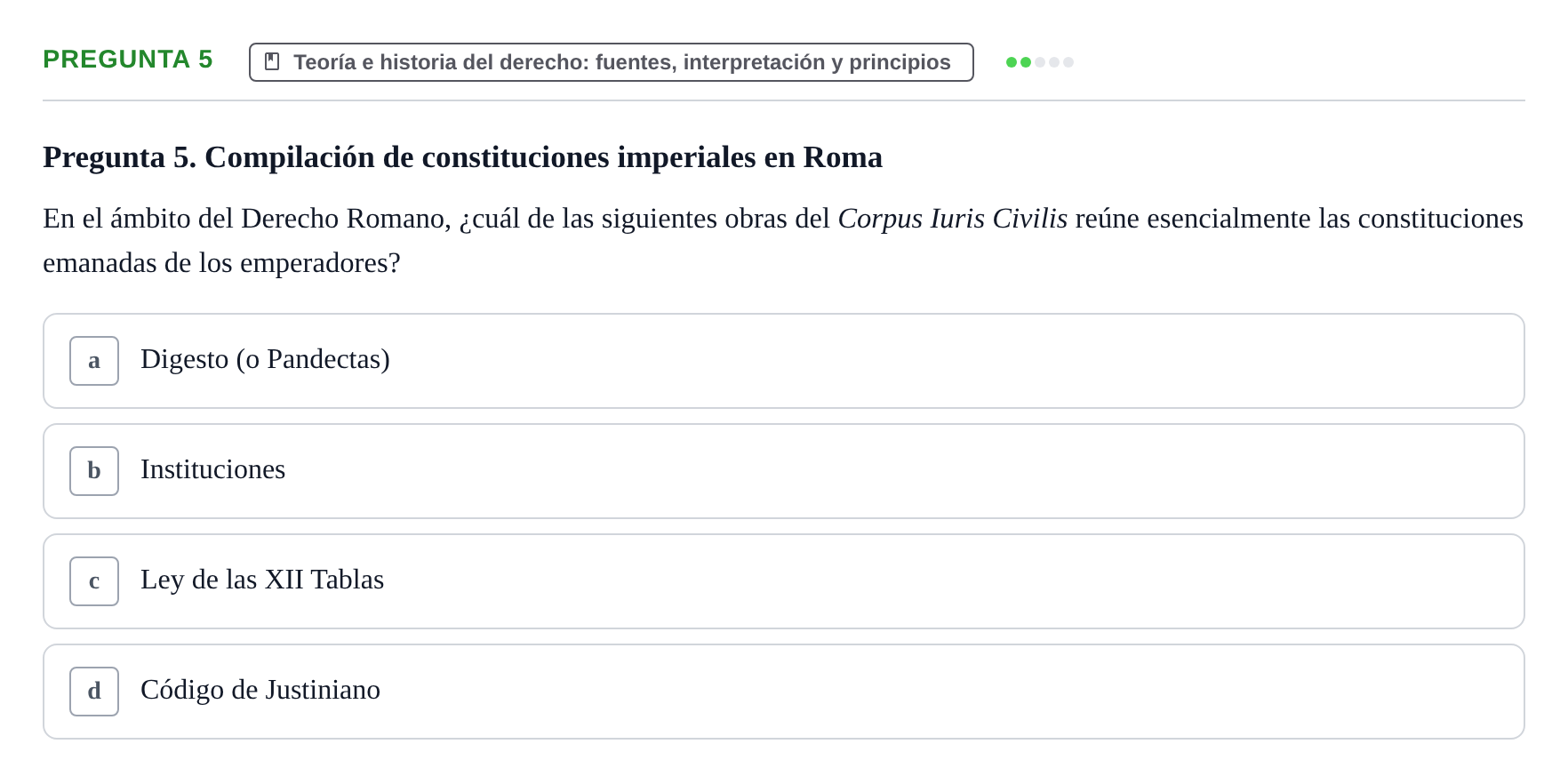 Enunciado: Pregunta 5