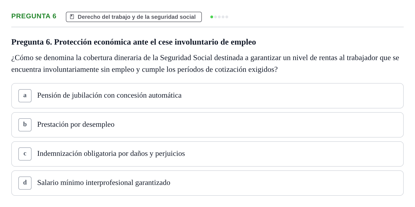 Enunciado: Pregunta 6