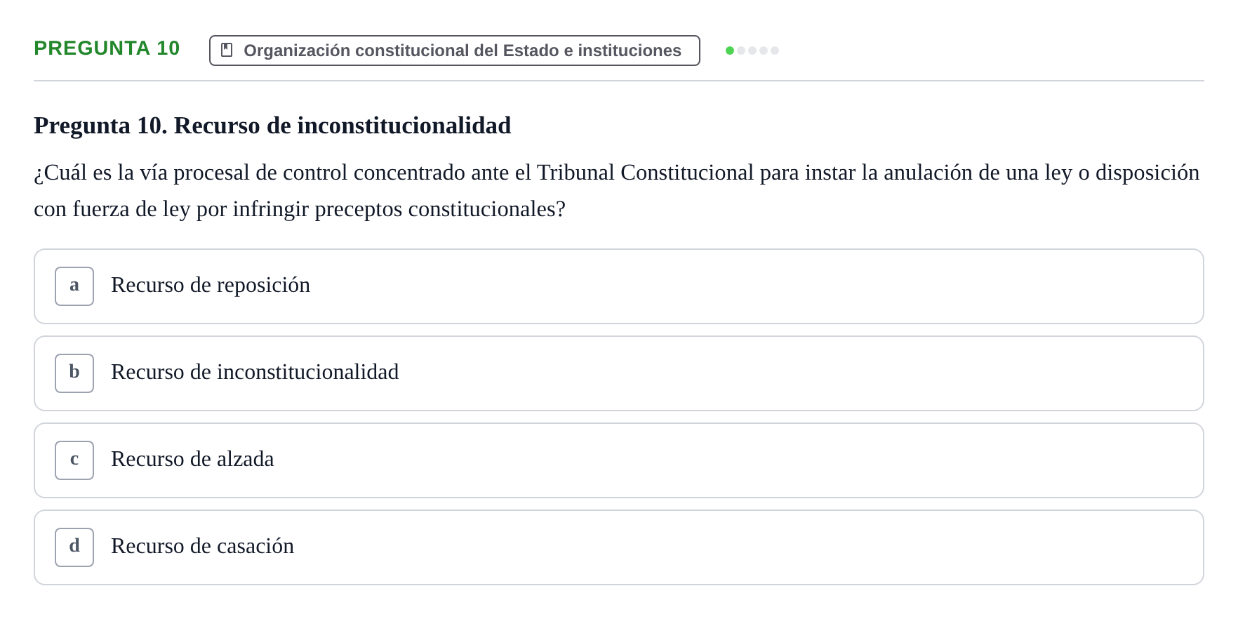 Enunciado: Pregunta 10