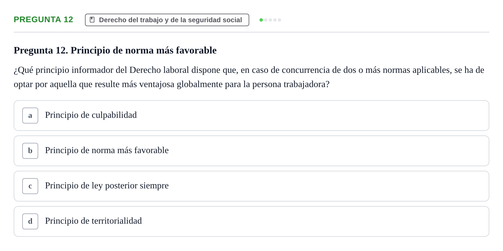 Enunciado: Pregunta 12