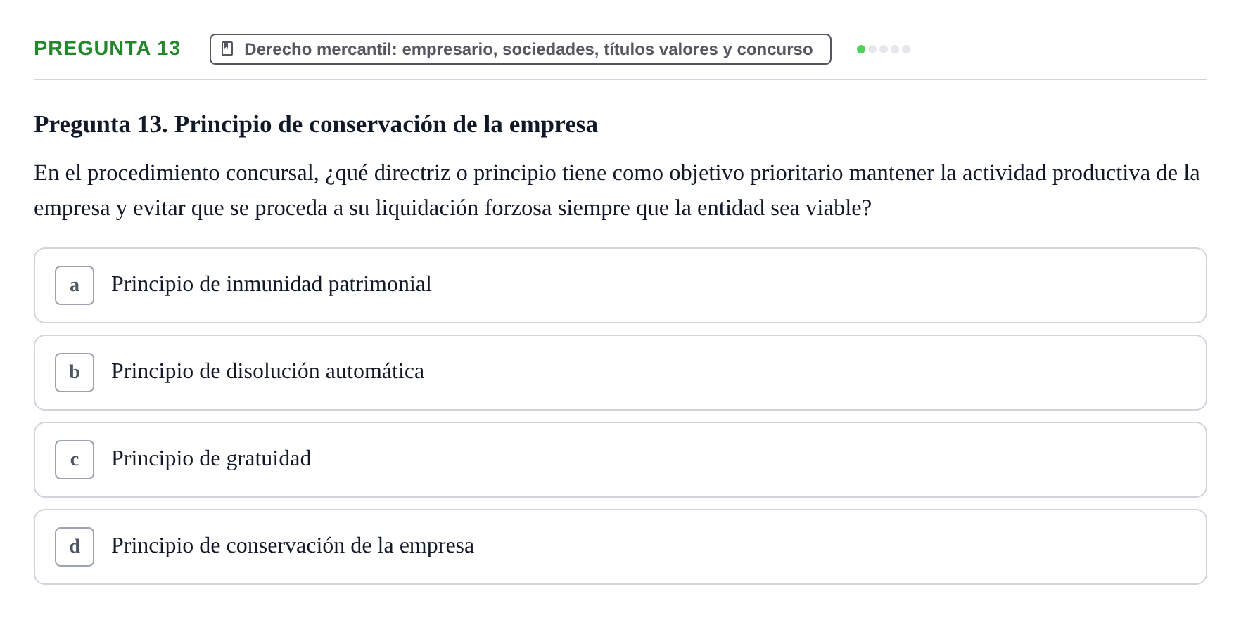 Enunciado: Pregunta 13