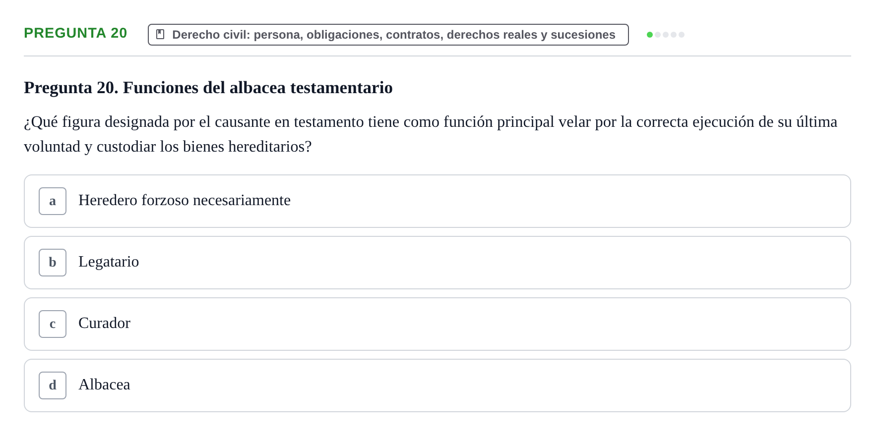 Enunciado: Pregunta 20