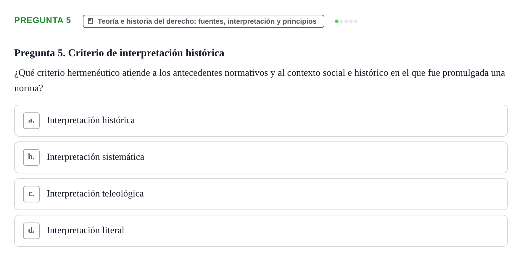 Enunciado: Pregunta 5