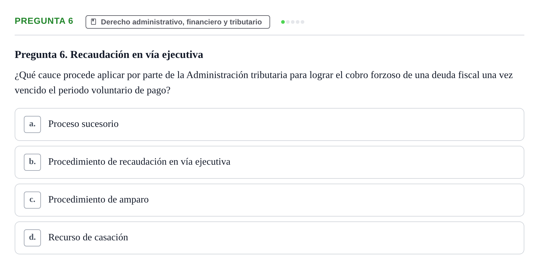 Enunciado: Pregunta 6