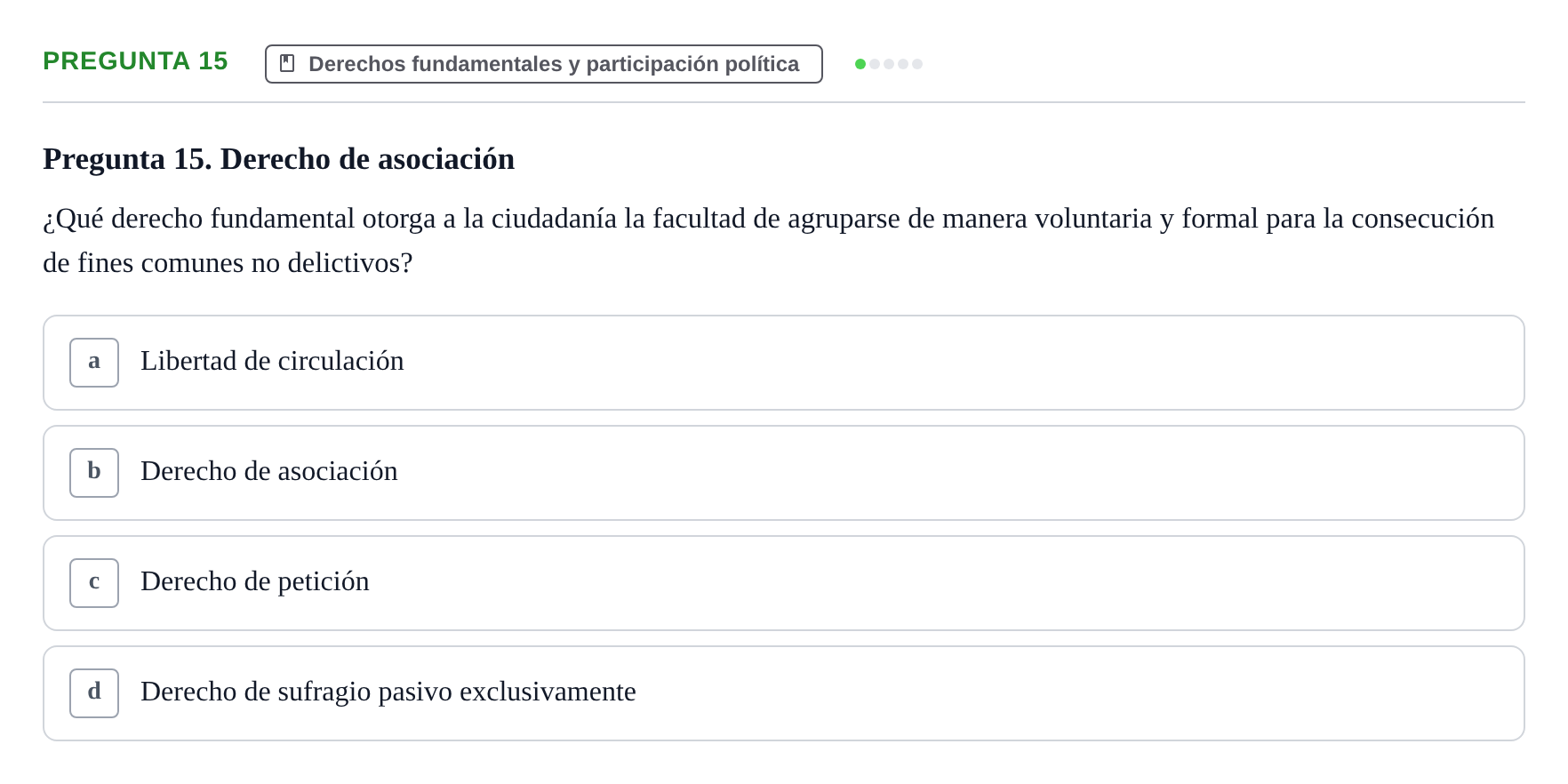 Enunciado: Pregunta 15