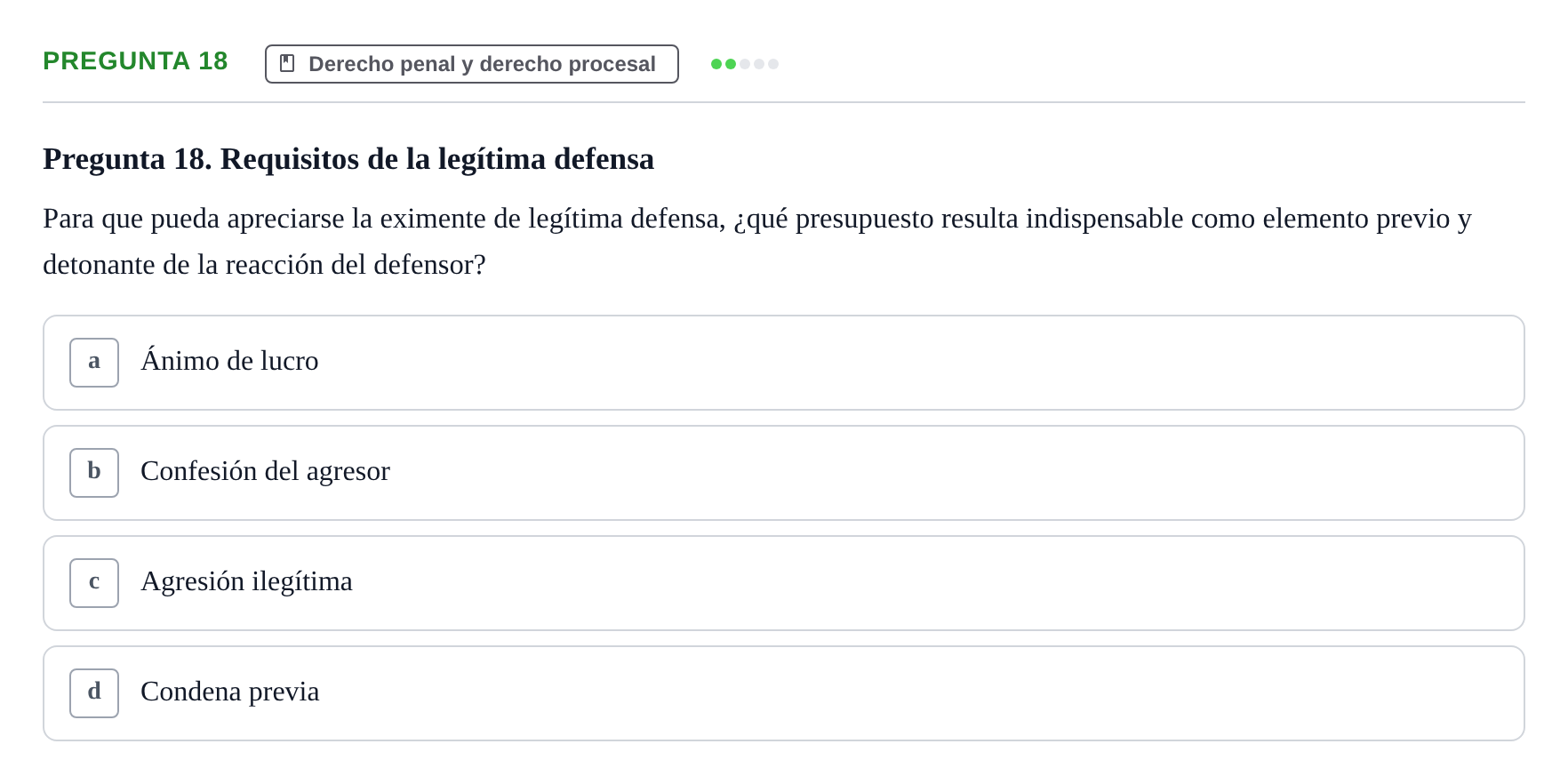 Enunciado: Pregunta 18